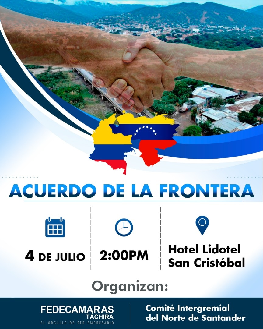 Empresarios de Venezuela y Colombia realizarán el encuentro &#8216;Acuerdo de la Frontera&#8217;