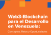 El PNUD presenta hoja de ruta para el desarrollo de la Web3 y Blockchain en Venezuela