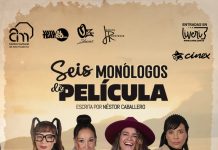 Seis monólogos de película, la obra del dramaturgo Néstor Caballero, llega a la Sala de Conciertos del Centro Cultural de Arte Moderno de la Castellana.